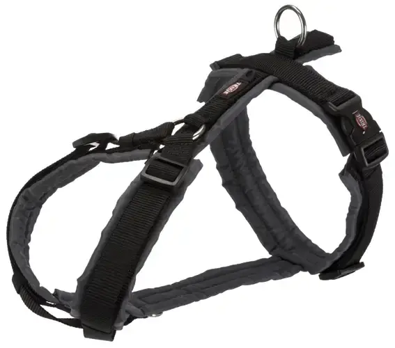 Premium spårsele,S-M 44-53 cm/20 mm, svart/grafit - Expressleverans