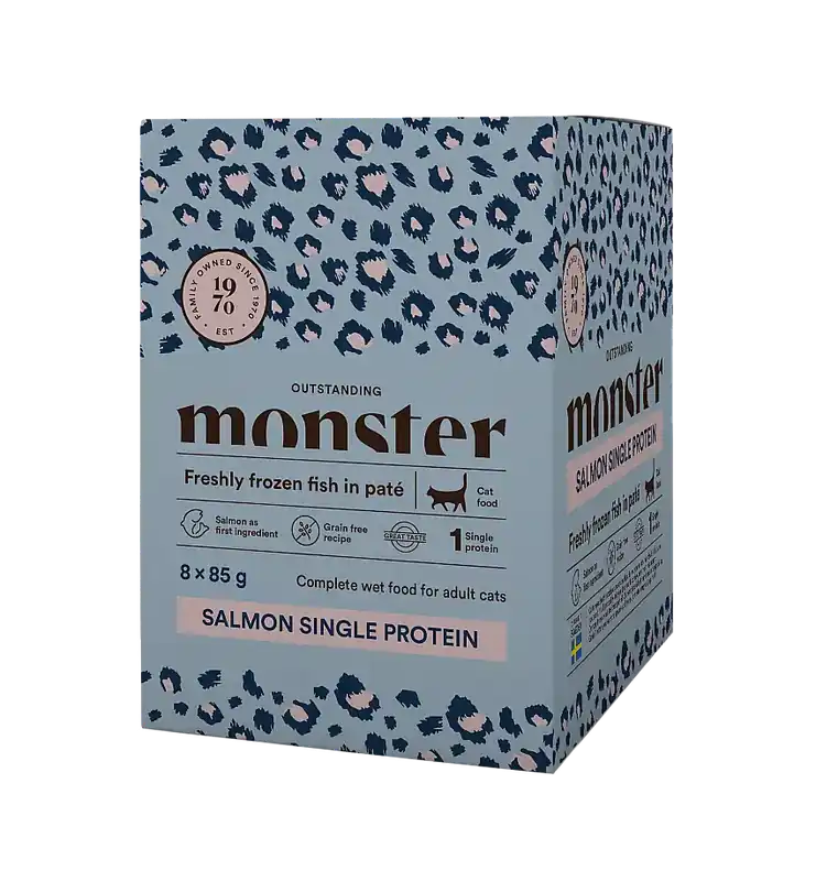 Fynd - Paté Salmon Single Protein Våtfoder för katt 8x85g-W452316