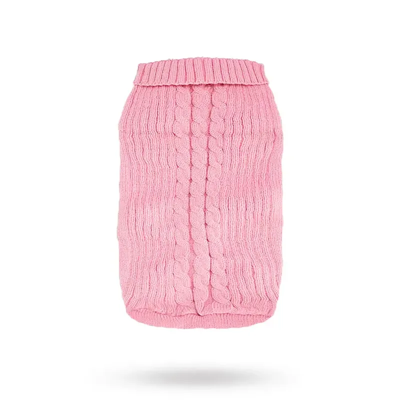 Fynd | Rosa Kabelstickad Hundtröja