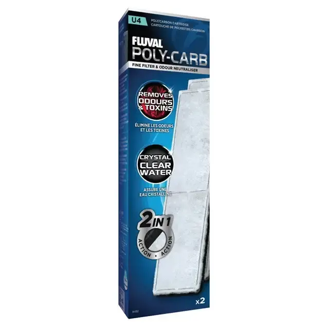Kanonerbjudande | Fluval U4 – Poly-Carb – Polyester/Kolfilter – 2-pack
