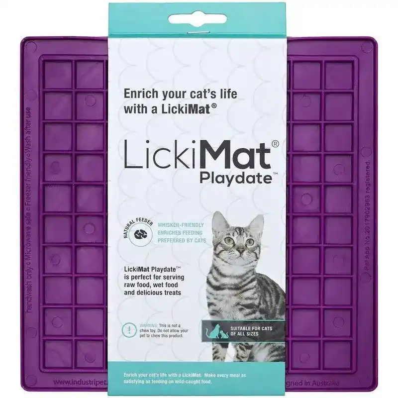 Lickimat Cat lila 20 x 20 cm - Kampanjpris