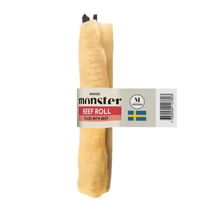 Monster Tuggrulle Raw Beef Filled Beef M 20cm | Begränsat antal