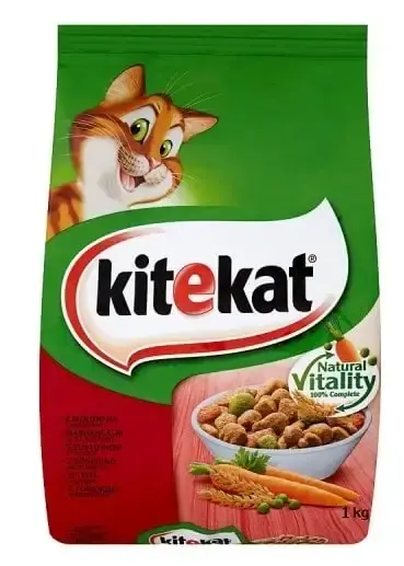 Direkt från fabriken | KITEKAT torrfoder för katter med nötkött och grönsaker 300g