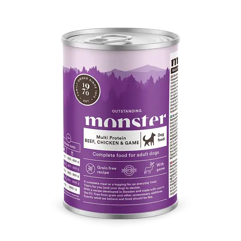 Tillverkarpris | Monster Dog Multi Beef/ Chick/ Game Burk 400 g