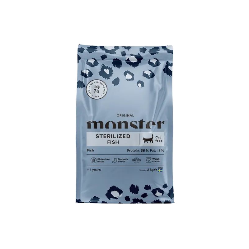 Prissänkt | Cat Original Sterilized Fish 2 kg – Katt – Kattfoder & kattmat – Torrfoder till katt – Monster Pet Food – ZOO.se