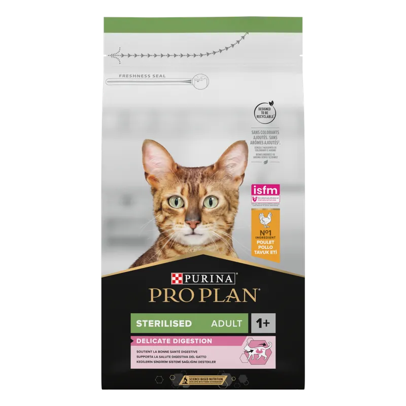 Populär | Cat Sterilised Delicate Chicken 1,5 kg – Katt – Kattfoder & kattmat – Torrfoder till katt – Purina Pro Plan – ZOO.se