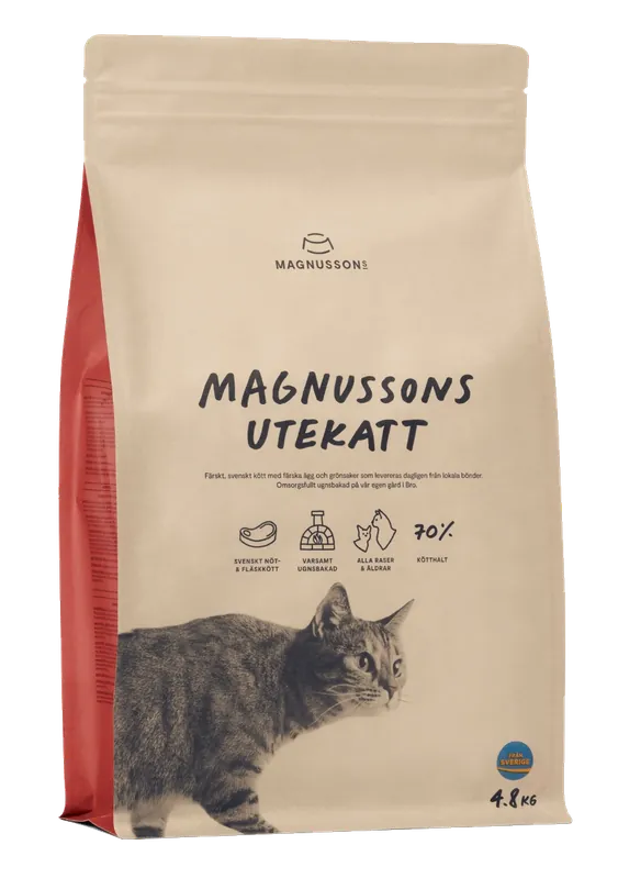 Utekatt – 4,8kg – Katt – Kattfoder & kattmat – Torrfoder till katt – Magnussons – ZOO.se - Nyligen lanserat
