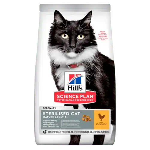 Mature Sterilised Cat 7+ torrfoder med kyckling – 3 kg - Kundfavorit