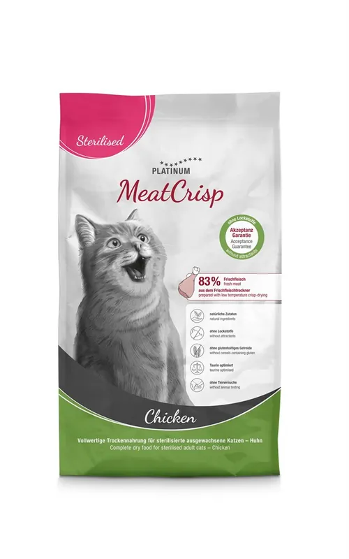 Nyligen lanserat - Cat MeatCrisp Sterilised Chicken Torrfoder – 3 kg
