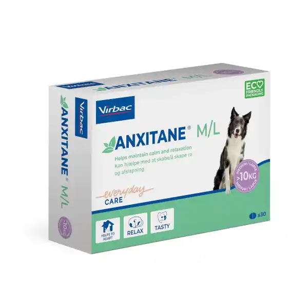 Toppkvalitet | Anxitane fodertillskott – Medium/Large 30 tabletter