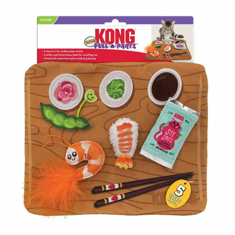 Nyhet i sortimentet - KONG Pull-A-Partz Sushi Kattleksak – Pull-A-Partz Sushi