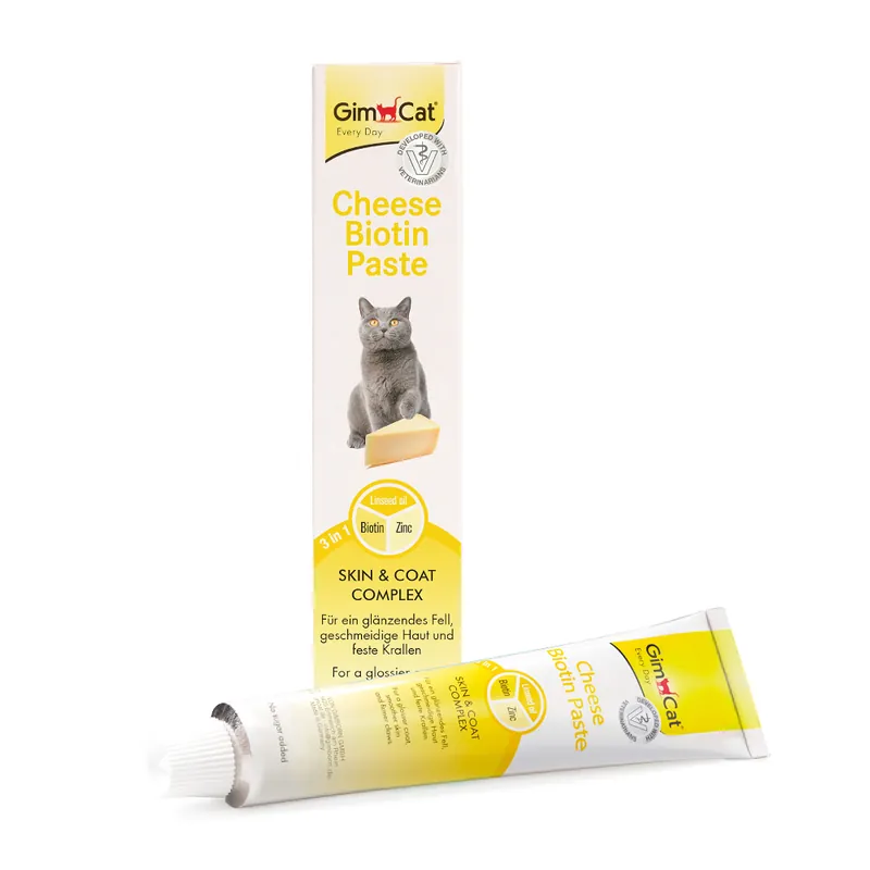 GimCat Cheese Biotin Paste – Ekonomipack 2 x 200 g - Extra rabatt