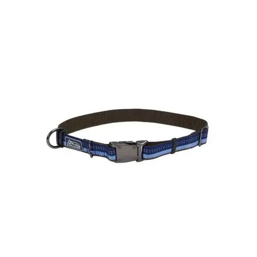 K9 Explorer® Reflective Adjustable Dog Collar, Blue Large - Rabatter