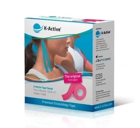 Fyndpris | Kinesiotape K-Active Rosa 5cm x 17m