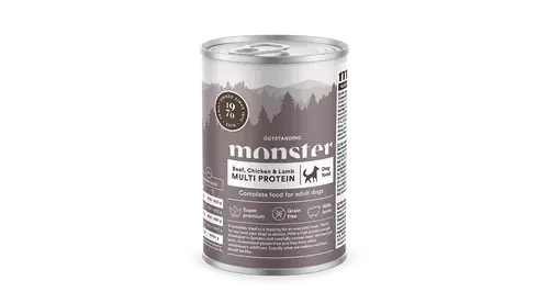 Monster Dog Multi Protein Beef, Chicken & Lamb 400 g - Prisnedsättning