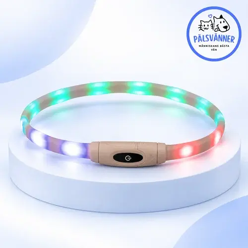 Multi-LED-halsband – Flashring XS-XL Trixie. | Spara nu