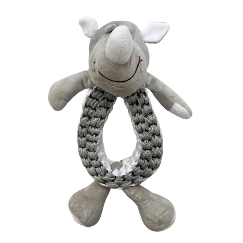 Premiumkvalitet - Noshörnings-Björn med rep, 30cm