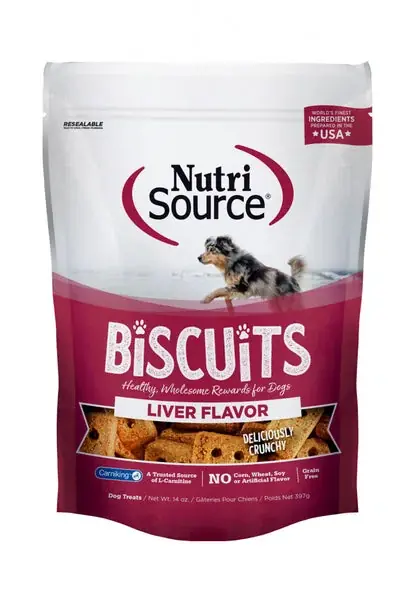 Rabatter - NutriSource Grain Free Liver Biscuits Dog Treats
