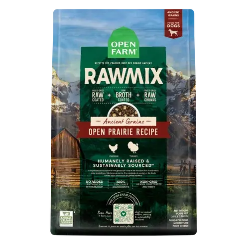 Open Farm RawMix Open Prairie Ancient Grains Dog Kibble | Rabatter