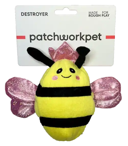 Tryggt köp | Patchwork Pet Prickles Queen Bee with Bumble Bee Dog Toy
