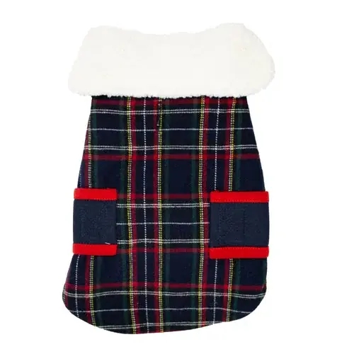 Expressfrakt | PLAID SHERPA COLLARED COAT
