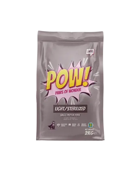 Bästa pris | POW! Dog Light/Sterilized 2 kg