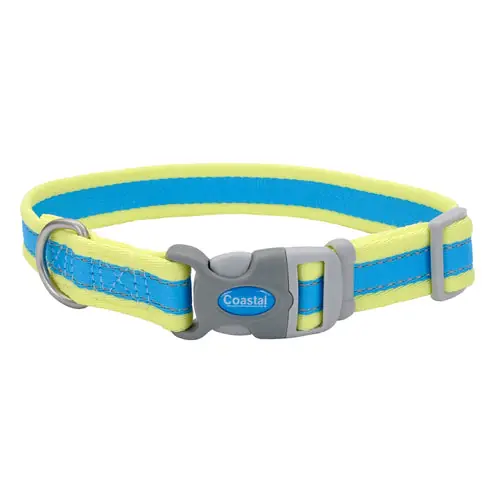 Pro Reflective Adjustable Dog Collar, Blue and Yellow, XS | Ta chansen