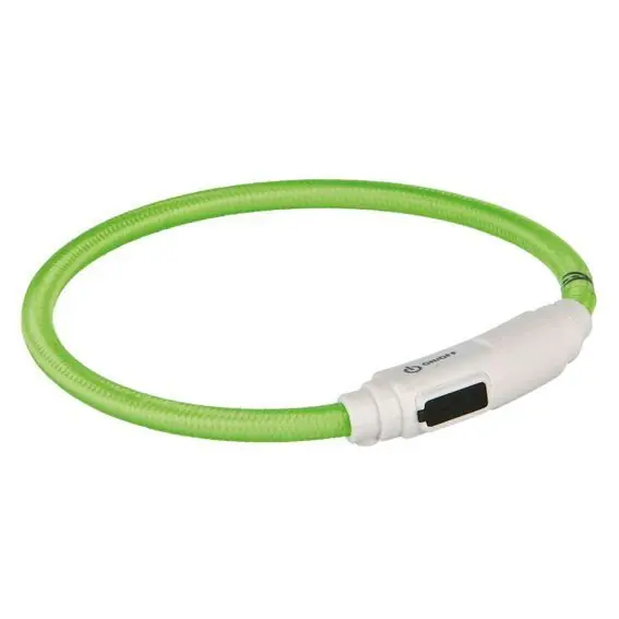 Outlet - Trixie LED-halsband med USB Grön