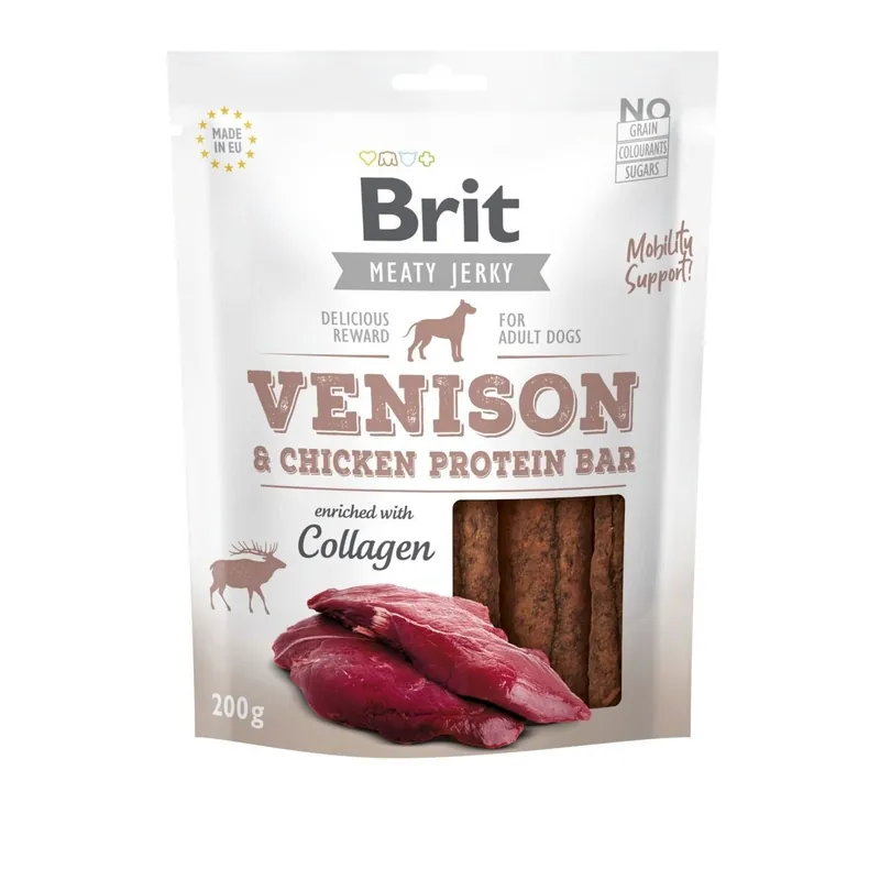 Expressfrakt - Brit Care Meaty Jerky Proteinbar Venison