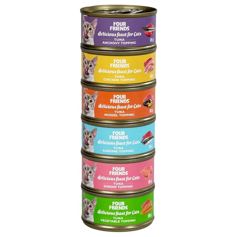 Säker betalning - FourFriends Cat Mix Våtfoder 6-pack