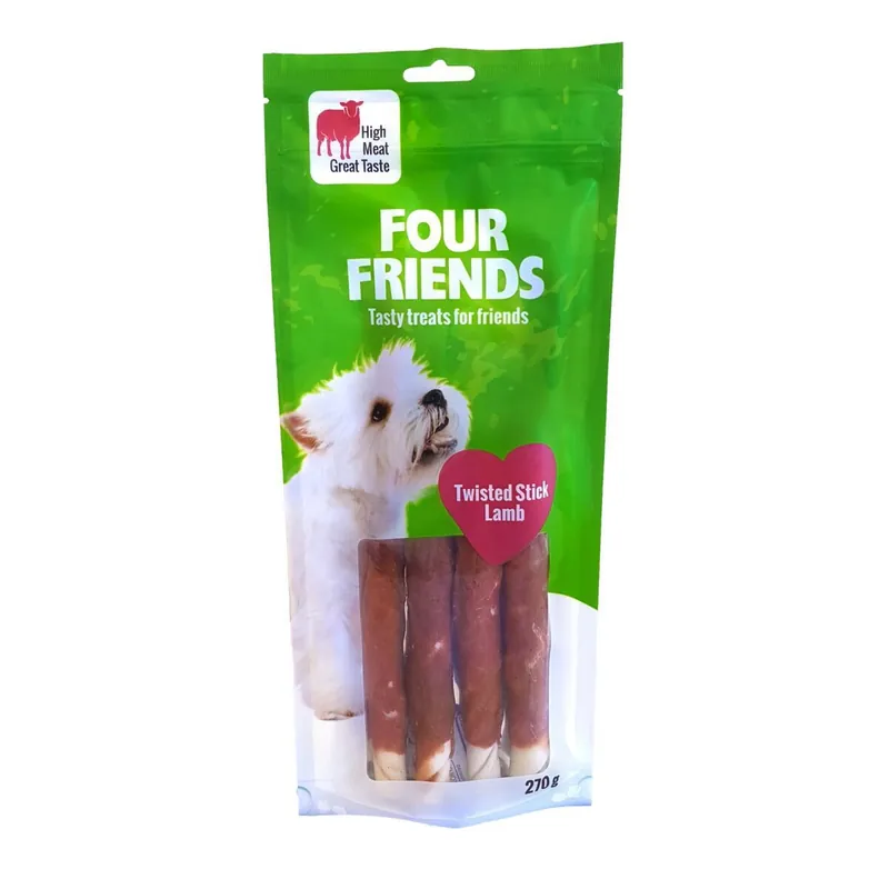 FourFriends Dog Twisted Stick Lamb 25 cm - Skynda dig