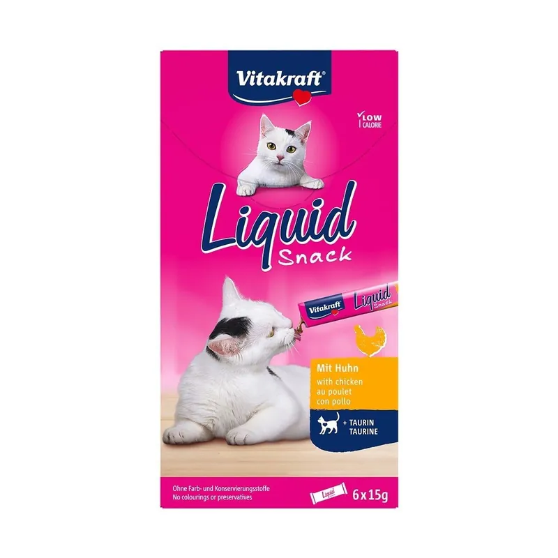 Vitakraft Liquid Stick Chicken+Taurin 90 g - Nyhet
