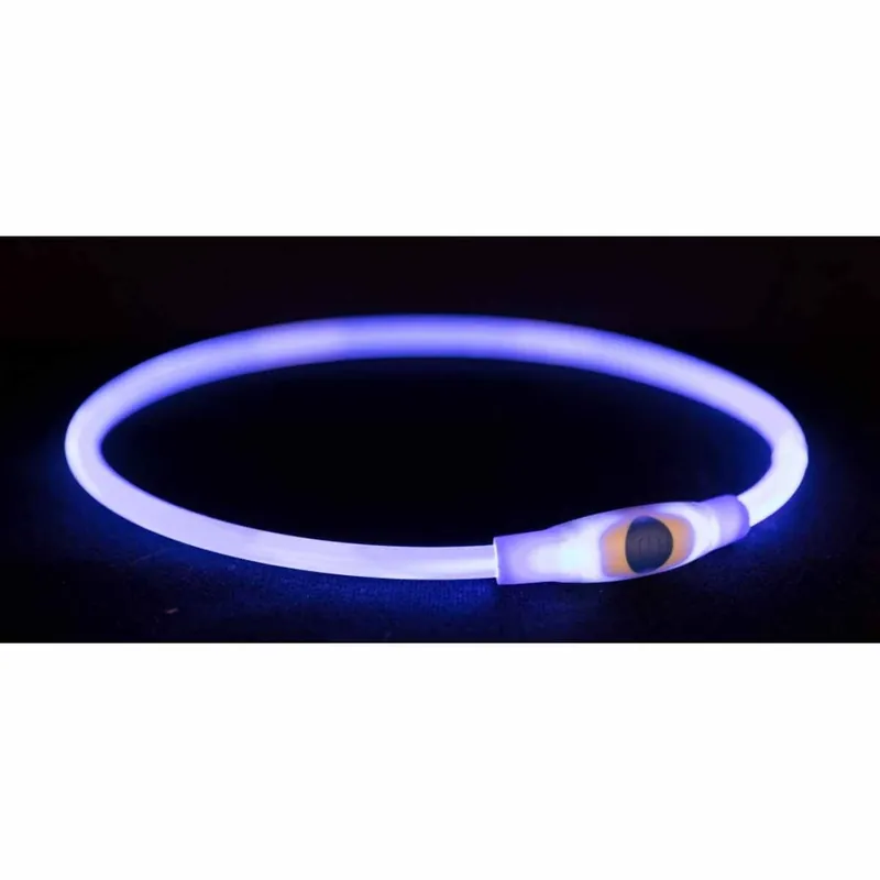 Trixie Flash Light Lysande Hundhalsband Blå | Missa inte