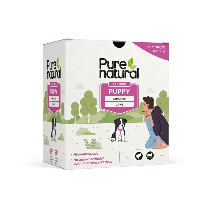 Extra bra pris | Purenatural Puppy Multipack Våtfoder till Valp
