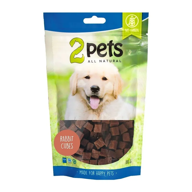 Prisnedsättning | 2Pets Cubes med Kanin 100 g