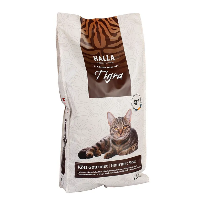Halla Foder Tigra Kött Gourmet - Trygg betalning