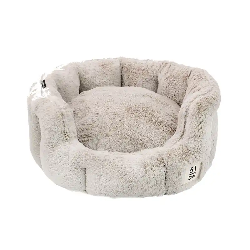 Skynda dig - 51 Degrees North Supersoft Kattbädd Rund Beige