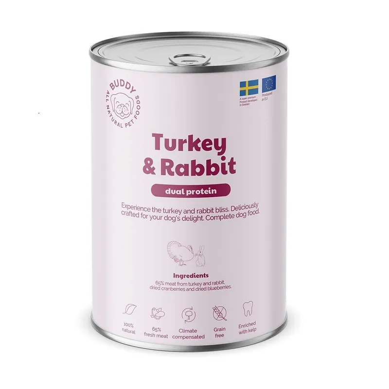 Väl omtyckt - Buddy Turkey & Rabbit 400 g