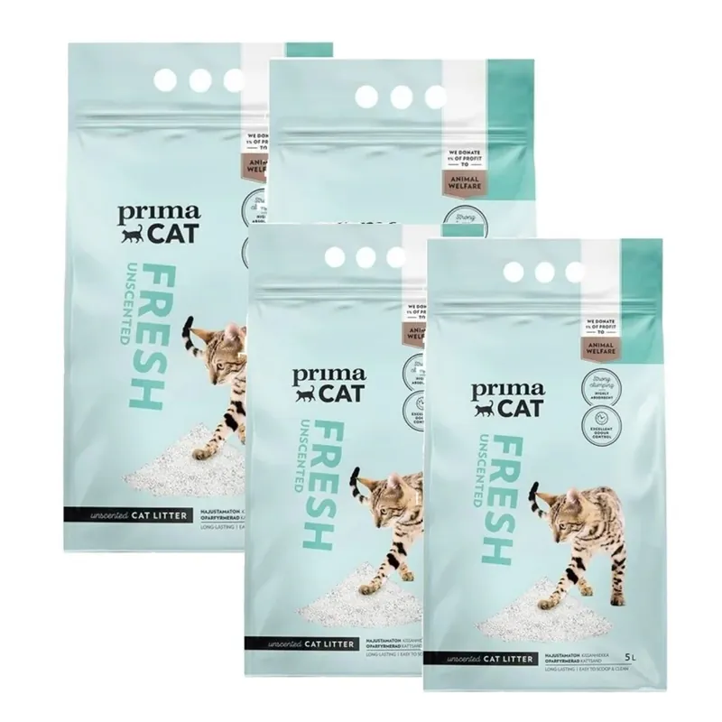 Hög kvalitet | PrimaCat Fresh Unscented 4x10 L