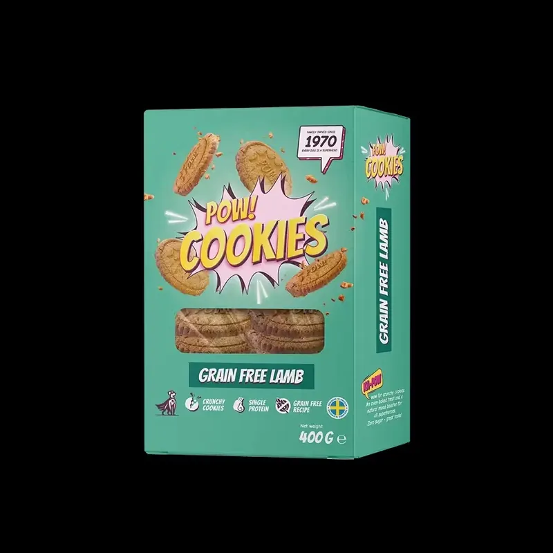 POW Cookie Grain free Lamb- sockerfritt 400 gr - Rekommenderas