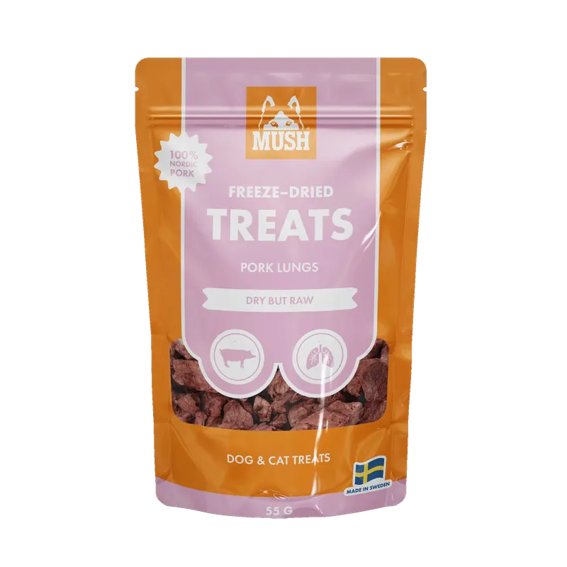 Nyhet - MUSH Treats Frystorkad Grislunga 45 gr