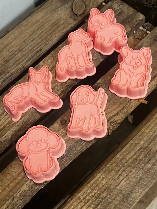Bakformar i 6 pack hundmotiv - Nyhet i webbutiken