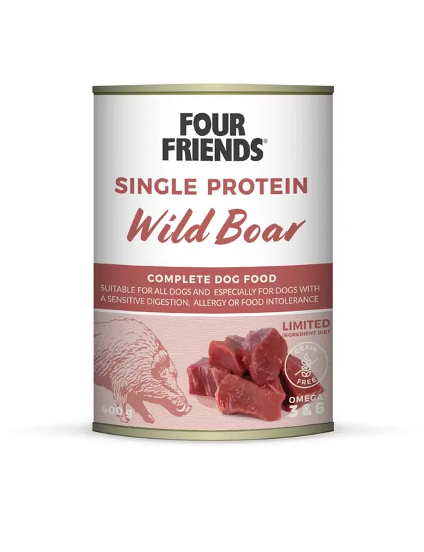 Specialerbjudande | Four Friends Single Protein Wild Boar 400 g