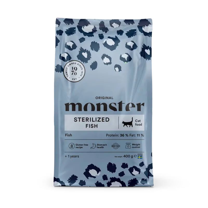 Monster Cat Original Sterilized Fish - Öring, lax, sill- 6 kg | Spara mer