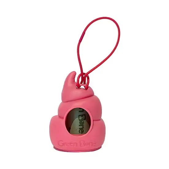 Extra bra pris | Green Bone Bajspåsehållare ROSA + 1 rulle påsar