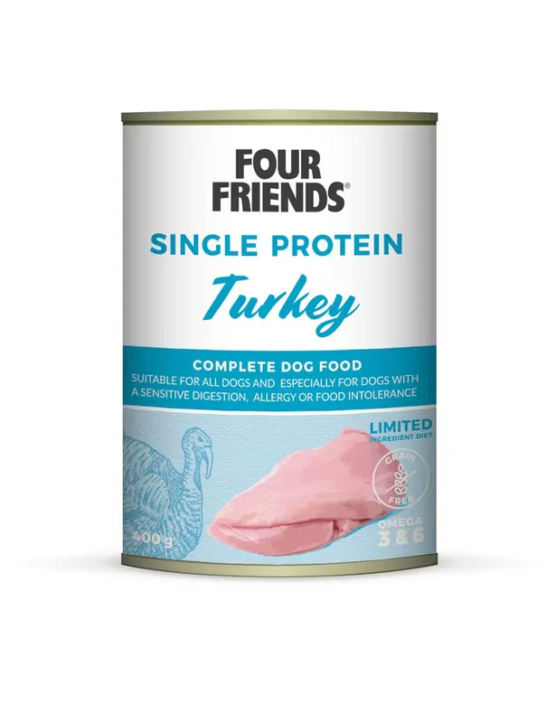 Utförsäljning | Four Friends Single Protein Turkey 400 g