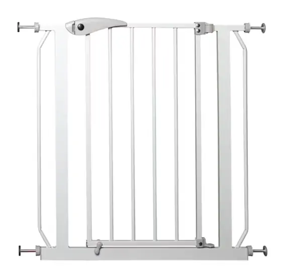 Slutrea | Säkerhetsgrind, metall, 75-85 × 76 cm, vit
