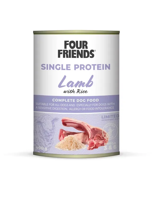 Four Friends Single Protein Lamm & Ris 400 g - Lågt pris