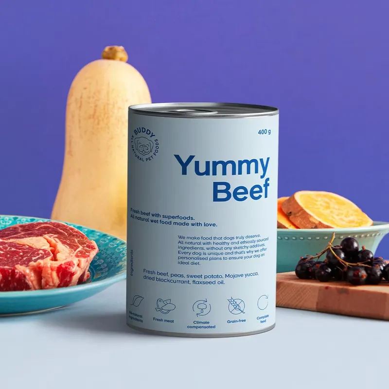 Buddy Yummy Beef - nötkött 400g | Bästa pris