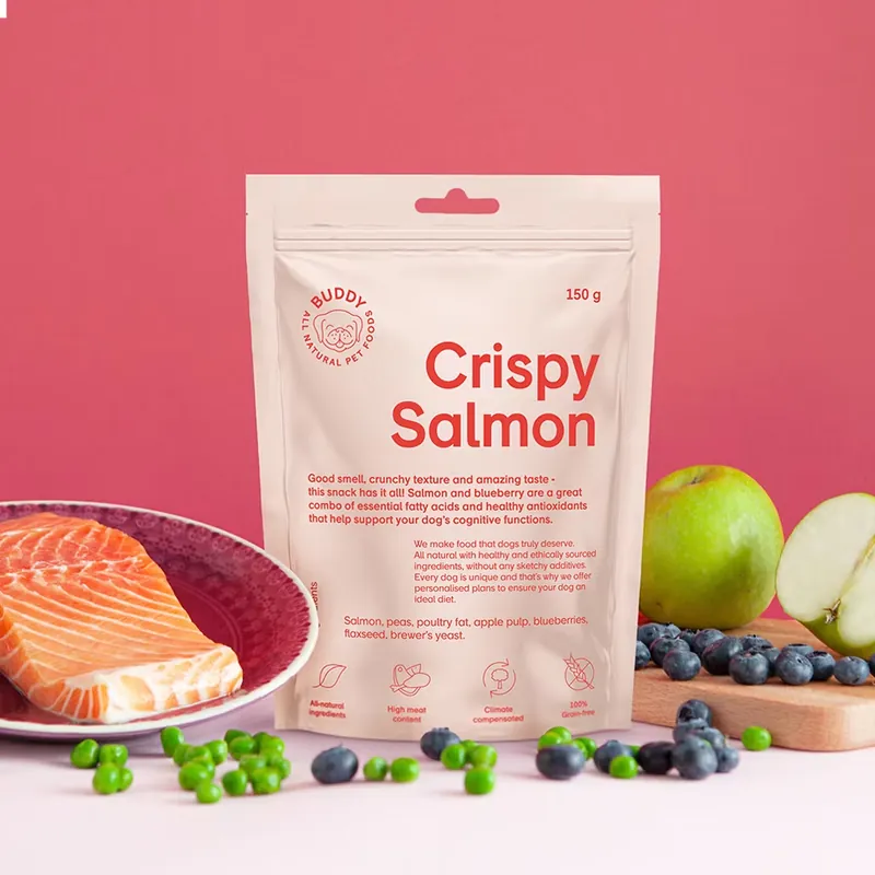 Superpris | Buddy Crispy Salmon/lax o blåbär 150g